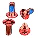 JTLB 12PCS Heavy Duty Steel Disc Brake Rotor T25 Screws Cycling Accessory (Red)
