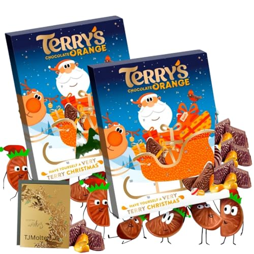 Chocolate Advent Calendar 2025 | Terry’s Chocolate Orange Advent Calendar – 2packs of 24 Delicious Chocolate Gifts for Kids Men Women - Terrys Chocolat Christmas Selection Box, Countdown year 2025