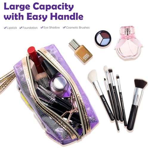 Trousse de maquillage de voyage violette idéale pour vos weekends et déplacements - 3