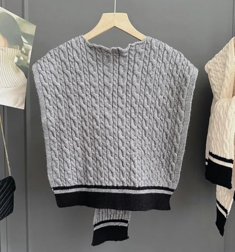 Sweater Shawl Wraps for Women Designer Pashmina Shawl Retro Shoulder Top Trendy Scarf Cashmere Cover Up Poncho Cape Coat 20254