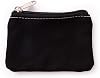 Hibate Small Canvas Coin Purse Holder Wallet Zip Pouch Money Purses Bag for Women Men Kids (Black)