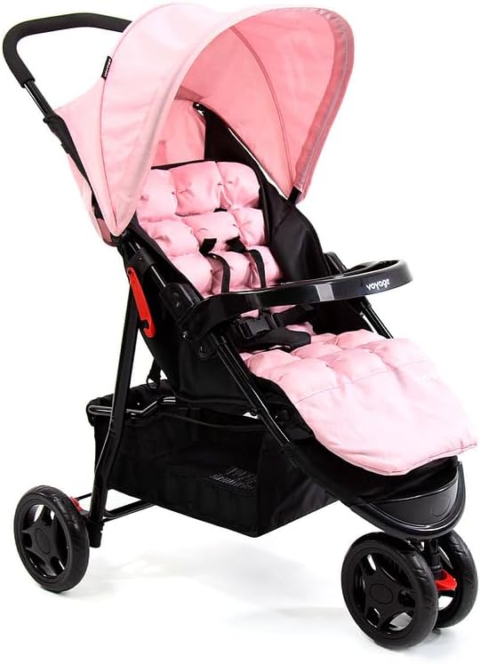 Carrinho de Bebê Delta Rosa Mescla - Voyage