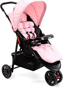 Carrinho de Bebê Delta Rosa Mescla - Voyage