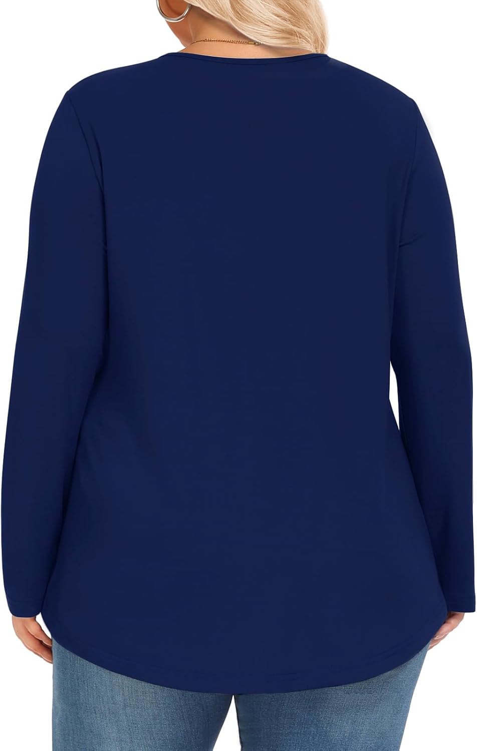 Womens Plus Size Tops Long Sleeve Shirts Fall Tunics Blouses Wear with Leggings - Image 4