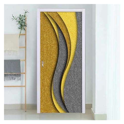 Sticker mural auto-adhésif imperméable en PVC 3D motif créatif de porte - 5