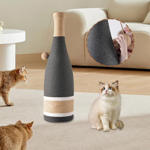Post de grattage vertical pour chat de 60 cm style bouteille