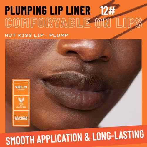 Image of Retractable Lip Liner Pencil for Shaping & Sculpting Lips,Creamy Matte Gel Crayon Lip Liner Pencil delineador de labios,Long Lasting Waterproof Lipstick LipLiner (12#, 1 Count (Pack of 1))