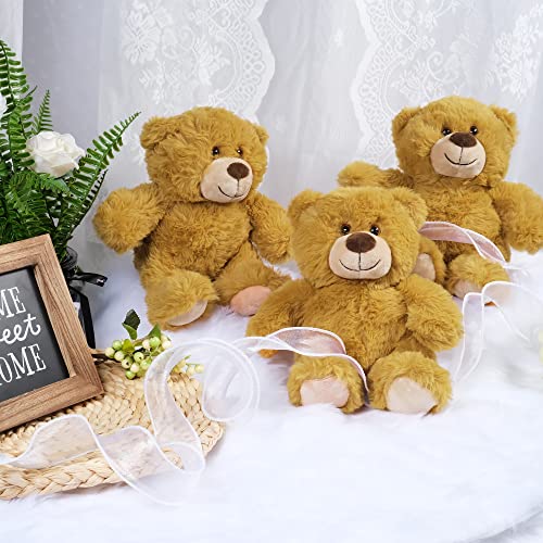 Benben Teddy Bear Stuffed Animal, Set Of 3, 10 Inch Small Stuffed Bear Plush Toy For Kids, Baby Shower Decoration For Boys, Girls, Gift For Easter, Christmas #TOP6