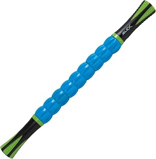 JELEX Easy Up - Rodillo de masaje con bolas giratorias, color negro y azul