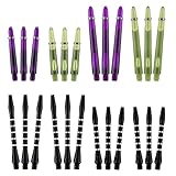 LinkVisions Dart Shafts Steel Soft Tips Aluminum Alloy Nylon Shaft PC Shaft Dart Stems 24 Pack