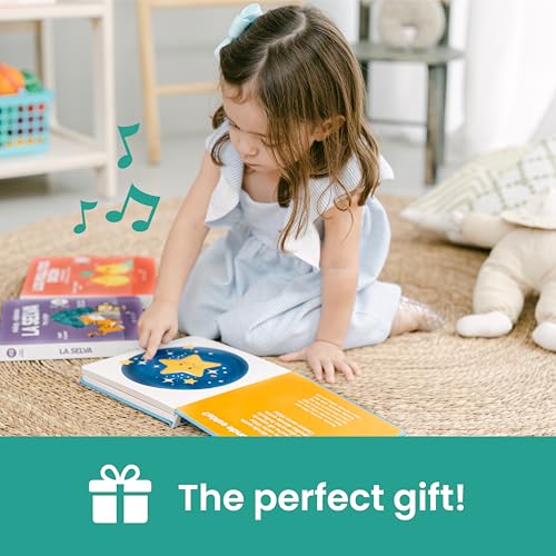 Image of Binibi Estrellita Bilingual Spanish Musical Book for Toddlers 1-3 | Libros en Espanol para Ninos. Bilingual lullaby sound book with classic Spanish nursery rhymes for toddlers, ages 1-3.