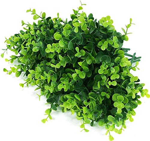 Temchy Artificial Plants Flowers Faux Boxwood Shrubs 6 Pack, Lifelike Fake Greenery Foliage With 42 Stems For Garden, Patio Yard, Wedding, Office And Farmhouse Indoor Outdoor Decor #TOP3