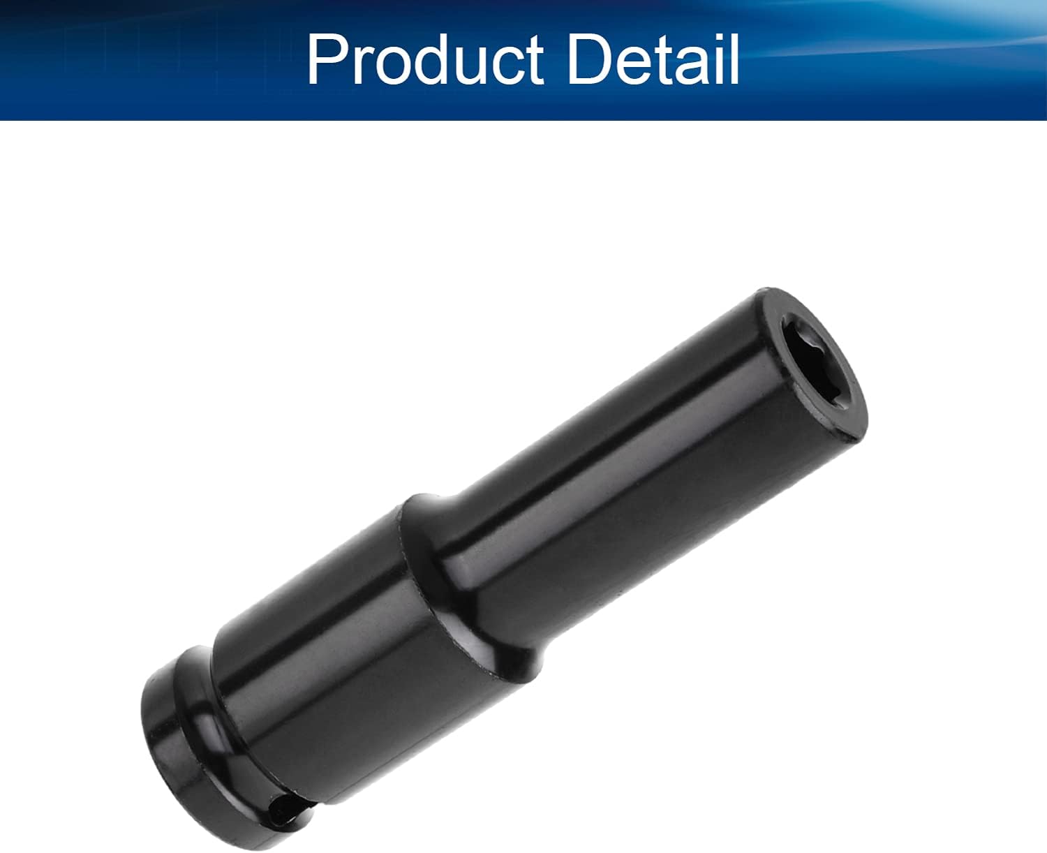 Auniwaig 1/2-Inch Drive x 8 mm Deep Impact Socket, 6-Point Design, Metric, Cr-V
