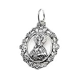 Colgante plata Ley 925m medalla Virgen del Mar 20mm. mujer