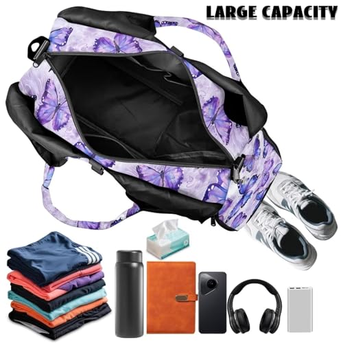 GLENLCWE Gym Bag for Women Hygienic Yoga Mat Bags with Shoe Compartment Sports Duffel Bags Waterproof Shoulder Bag for Girls4