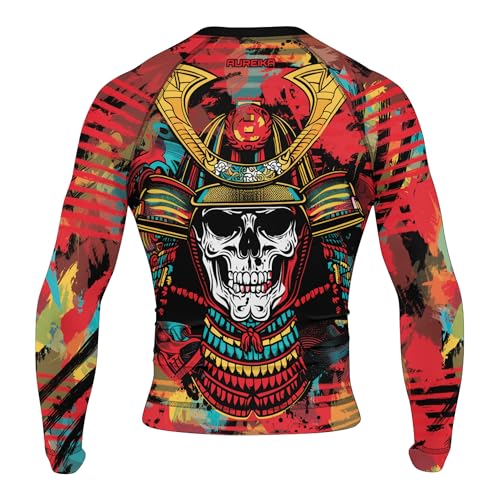 Samurai Jiu Jitsu Rash Guard for Men – Long Sleeve MMA BJJ No-Gi Grappling Compression Shirt3