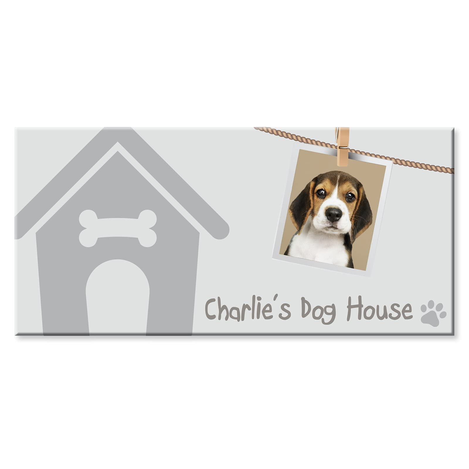 YouPersonalise Dog House Door Sign *LIGHT GREY*