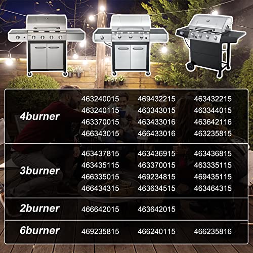 Uniflasy Grill Replacement Parts for Charbroil Advantage 4 Burner 463344015, 463343015, 463432215, 463240015 Gas Grill 3 Burner 463464315 466434315 463436815 Heat Plate, Grill Burner, Carryover Tube by Uniflasy - Image 4