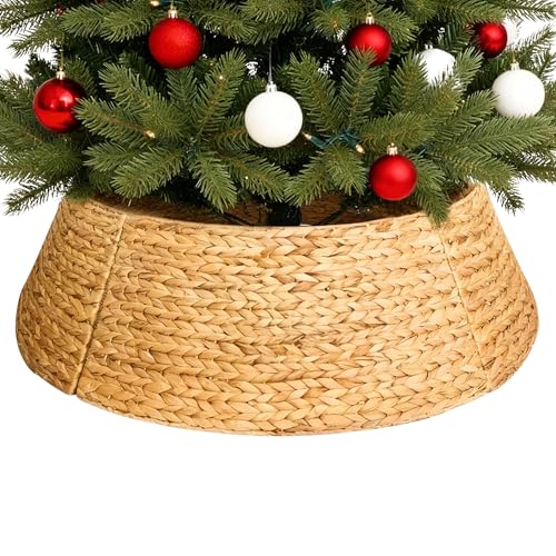 ChumDecor 42" Wicker Christmas Tree Collar for Artificial Trees, Tree