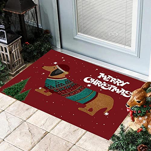 Christmas Door Mat Cute Dachshund Dog Outdoor Christmas Doormat - Image 4