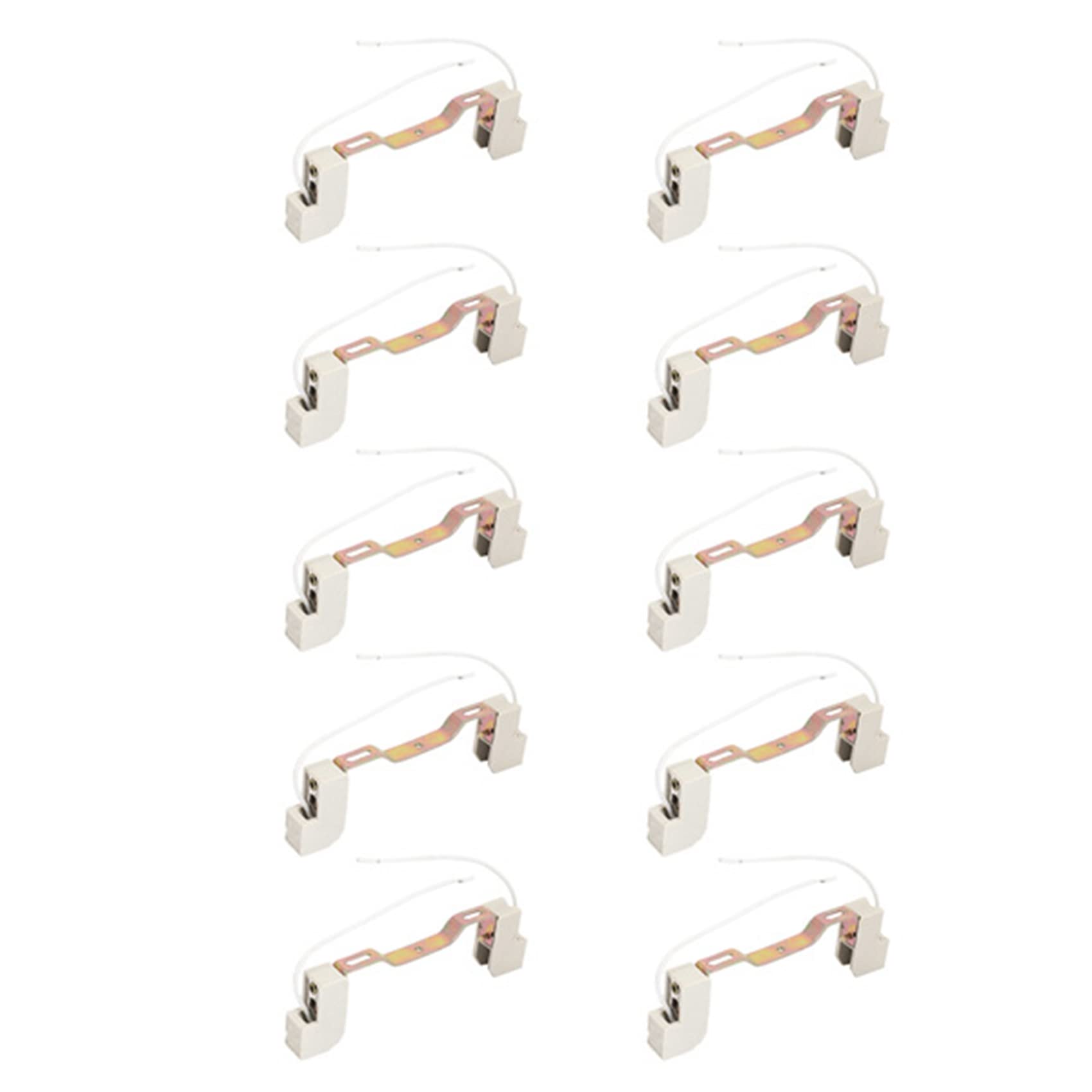 Hndhbfgrt 10X R7S Bulb Socket Lamp Holder Connector Metal Ceramics Handle for Flood Light, 118mm