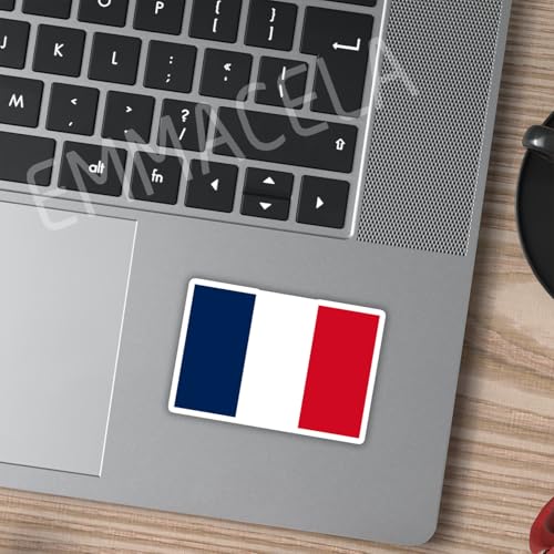 Image of (3PCS) France Flag stickers, Countries Flag Stickers - Waterproof Vinyl Decals For Laptops, Tumblers, Water Bottles, Books, Scrapbooks, Size 3 x 2 Inch