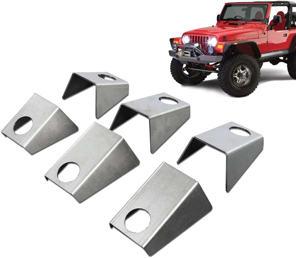 CHEDA Frame to Body Mount Brackets Compatible with 1997 1998 1999 2000 2001 2002 2003 2004 2005 2006 Jeep Wrangler TJ Frame Rust Repair
