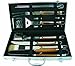 Produktbild MSV Edelstahl/Holz Profi Grillbesteck, Barbecue Grillset BBQ Besteck im Alukoffer (16-teilig)
