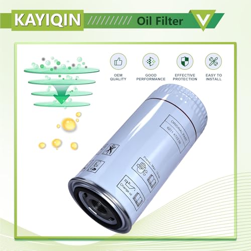 Image of 6211472200 KAYIQIN Oil Filter Compatible with Screw Air Compressor, 6211472250 Replacement Part