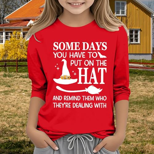 Teen Girls 3/4 Sleeves Halloween Tops Casual Crewneck Trendy Bat Blouse Shirts for Toddler Girl Oversized Fall Clothes3