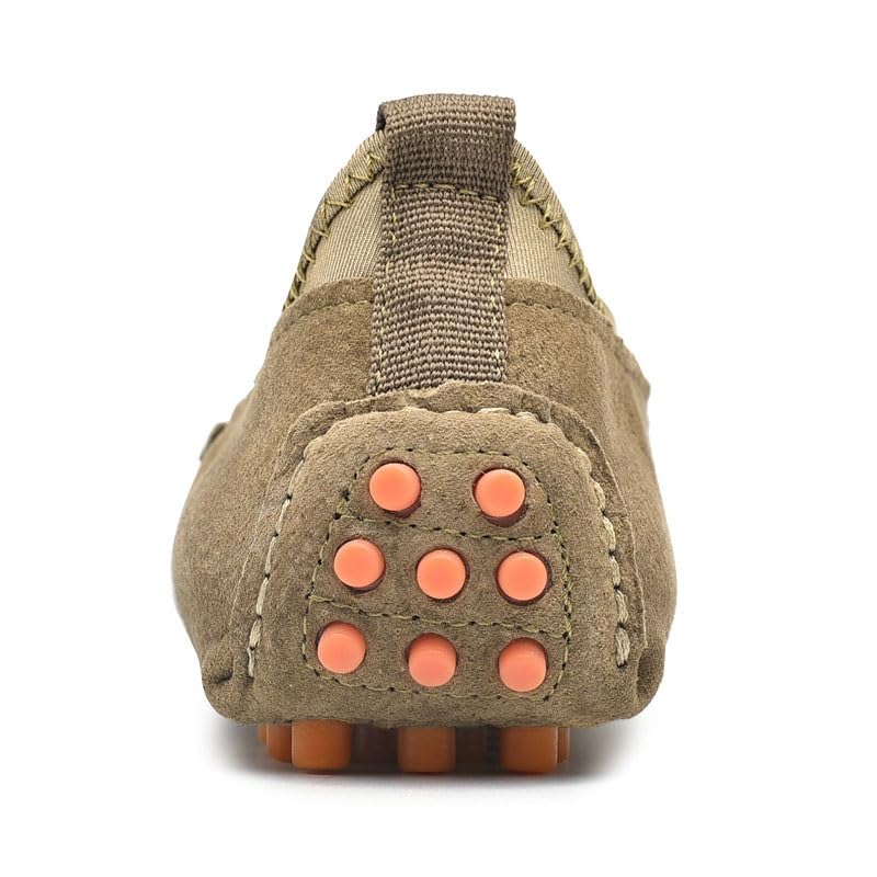 Men's Loafers Round Toe Leather Driving Loafers Resistant Flat Heel Lightweight Anti-Slip Driving Classic Slip On4