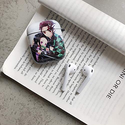 Rong Chen Compatible Airpod 1/2 Case, Tpu Hard Airpod Accessories Protective Case Cover Portable & Shockproof,For Girls Boys Women Airpods Case (Kamado Tanjirou-3) #TOP6