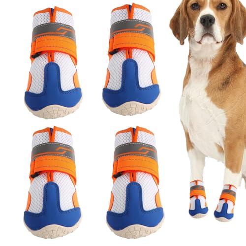 Hundeschuhe | rutschfeste verstellbare Welpenschuhe – Hundeschuhe für heißen Gehweg, für draußen...