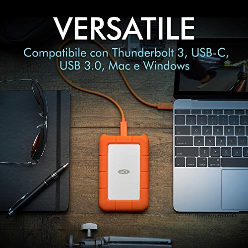 Rugged USB-C 2TB, Hard disk esterno portatile, Resistente a Cadute, PC Mac iPad & iPhone, Data Rescue Service (STFR2000800) - Hdd - Immagine 4