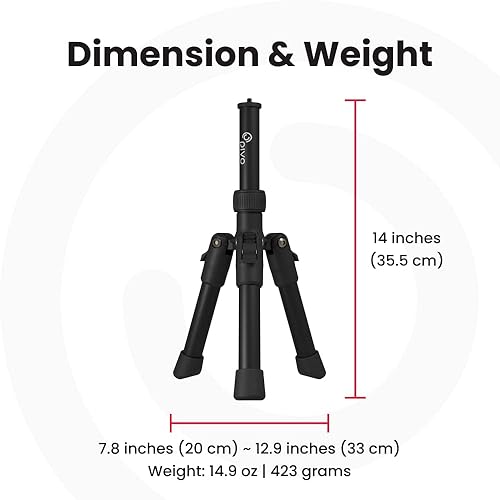 Miniatura 9 de Pivo Trípode universal para estudio fotográfico, con estilo y resistente, para viajes, ligero, elegante, resistente, accesorio de clip para