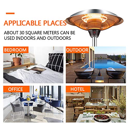 Outdoor Heaters for Patio Electric Only, Garage Infrared Heater Halogen