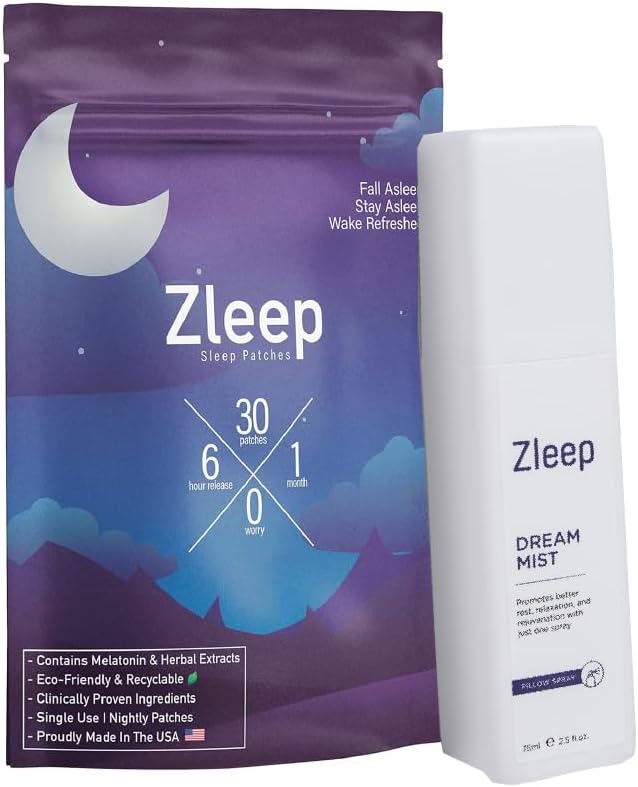 Zleep Ultimate Dream Bundle 30 Patches + Sleep Pillow Spray to Promote Quality