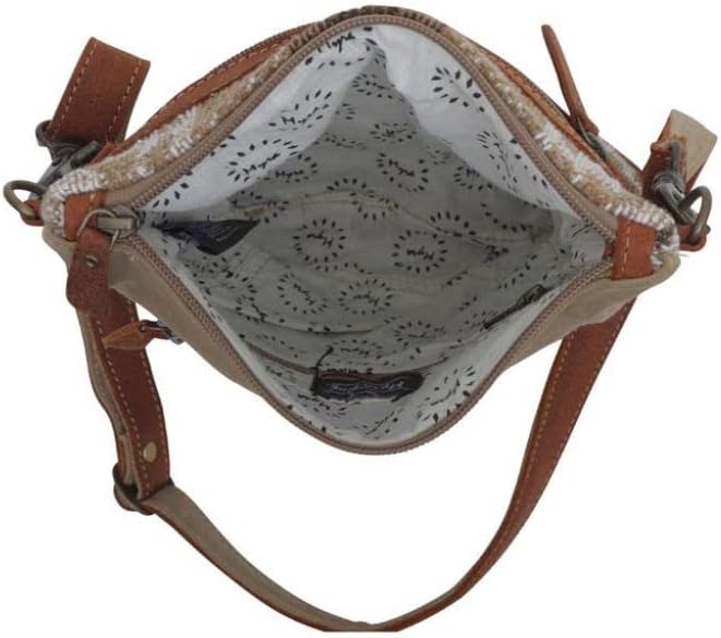 Myra Bag Aztec Purse for Women - Canvas Bag with Real Leather Detailing, Boho Handbags for Women, Cute Western Purse