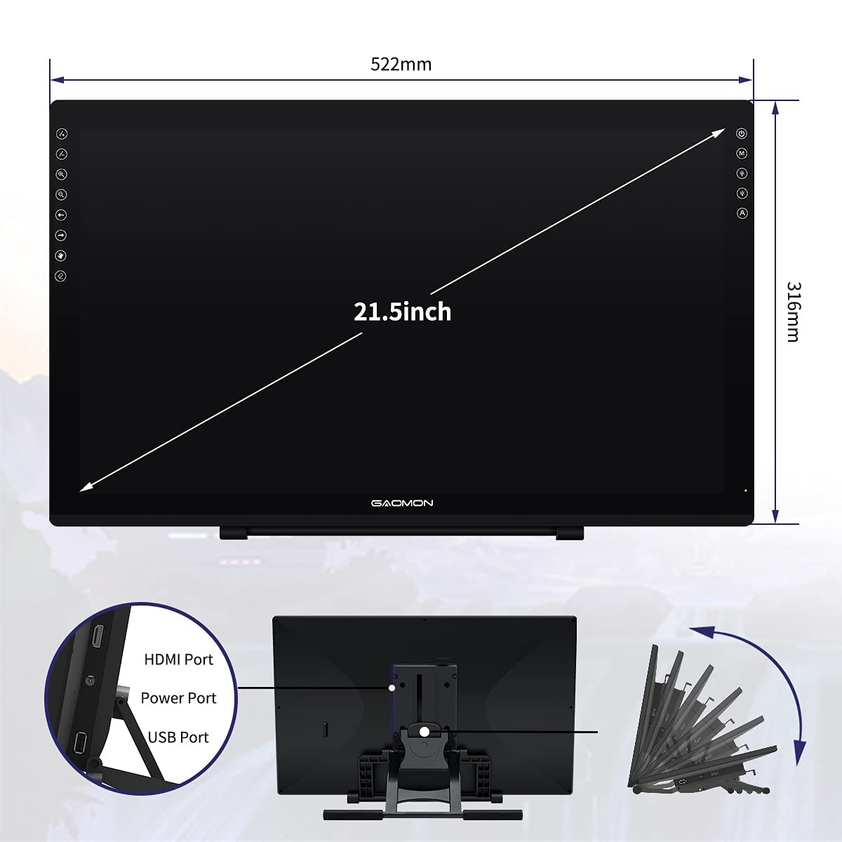 Amazon.com: GAOMON PD2200 21.5'' Pen Display & PD1161 11.6