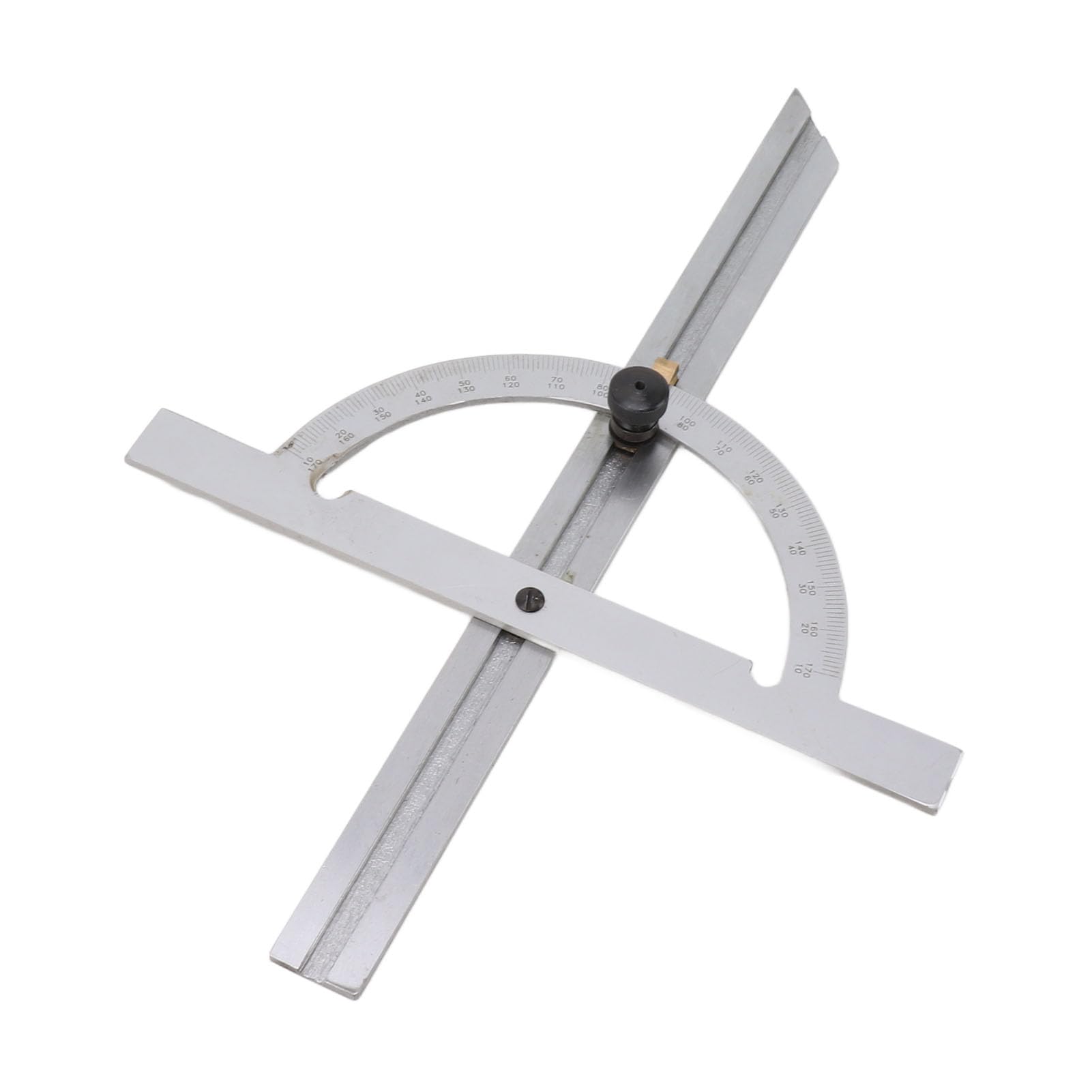 Transportador para carpintería, regla de ángulo ajustable de acero al carbono, escala grabada con láser de alta precisión, herramienta portátil de 150 x 300 mm con bolsa de