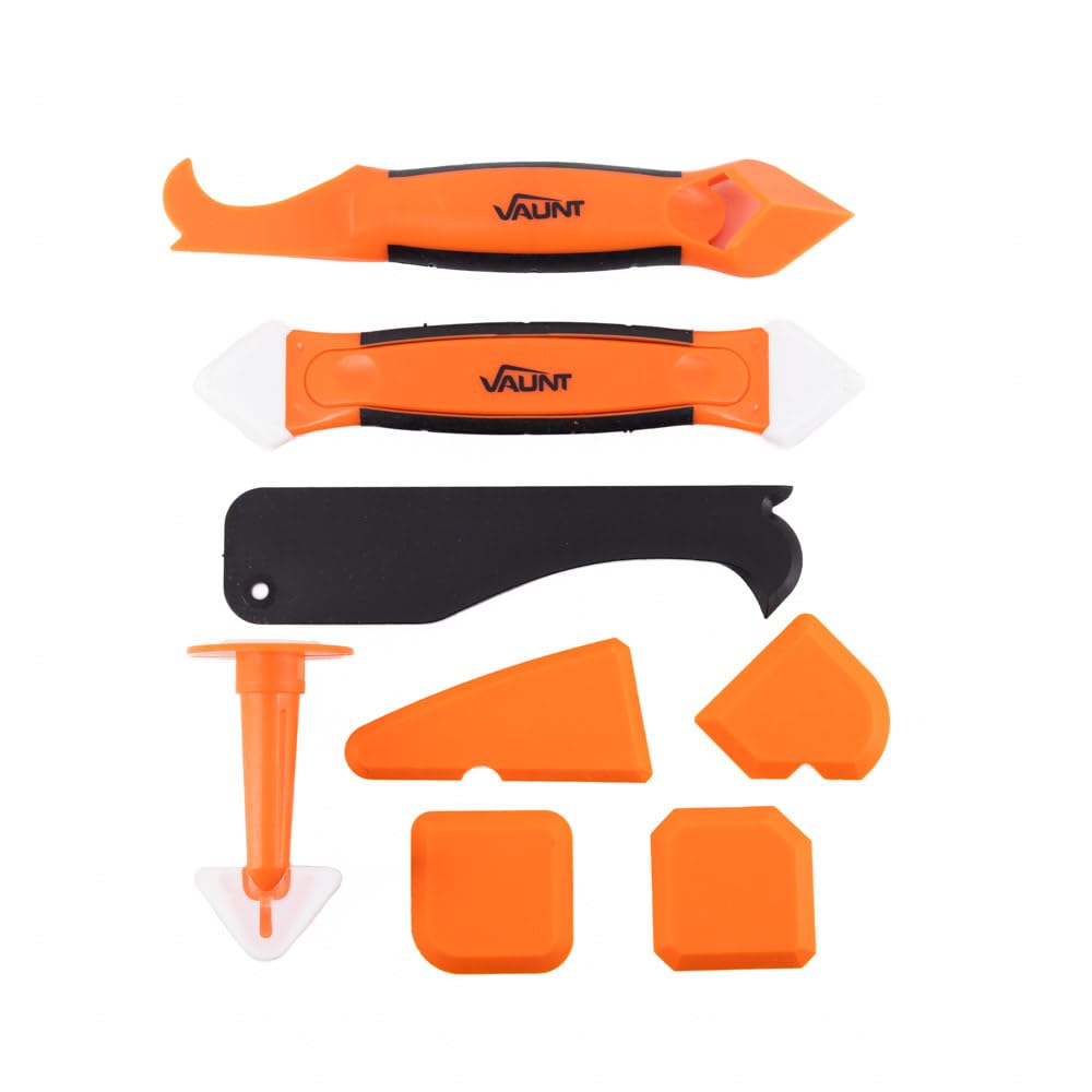 Vaunt Caulk & Silicone Sealant Removal & Finishing 8 Piece Tool Set