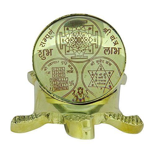 Brass Shubh-Labh Stand Tortoise Meru Shree Yantra