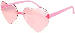 Óculos Sol Infantil Menina Retrô Rosa Coração Vintage + Case Social Casual Verão Praia Acetato