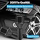 ZOFFI Schwarze Radschrauben M12x1,25 Ersatz für Citroen Peugeot, 20 Stück Kegel 60° Kegelbund SW17 Schaftlänge 28mm