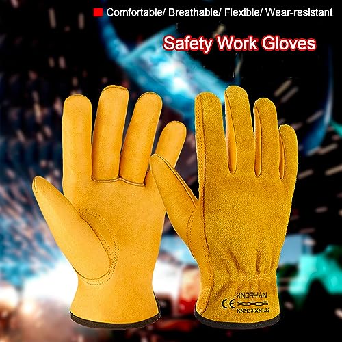 Gardening Gloves for Men and Women Xndryan Garden Gloves Thorn Proof Gardening Gloves Comfortable Breathable Comfortable Breathable Heavy Duty Garden Gloves Men Leather Work Gloves X-Large - Image 2