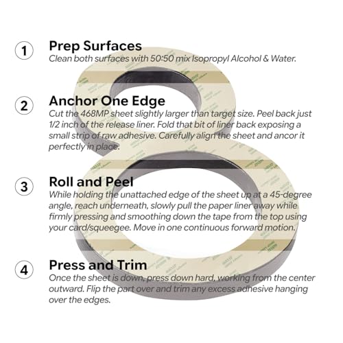 Image of Gizmo Dorks 468MP Double Sided Adhesive Transfer Tape Sheets 10 inch x 10 inch (5-Pack)