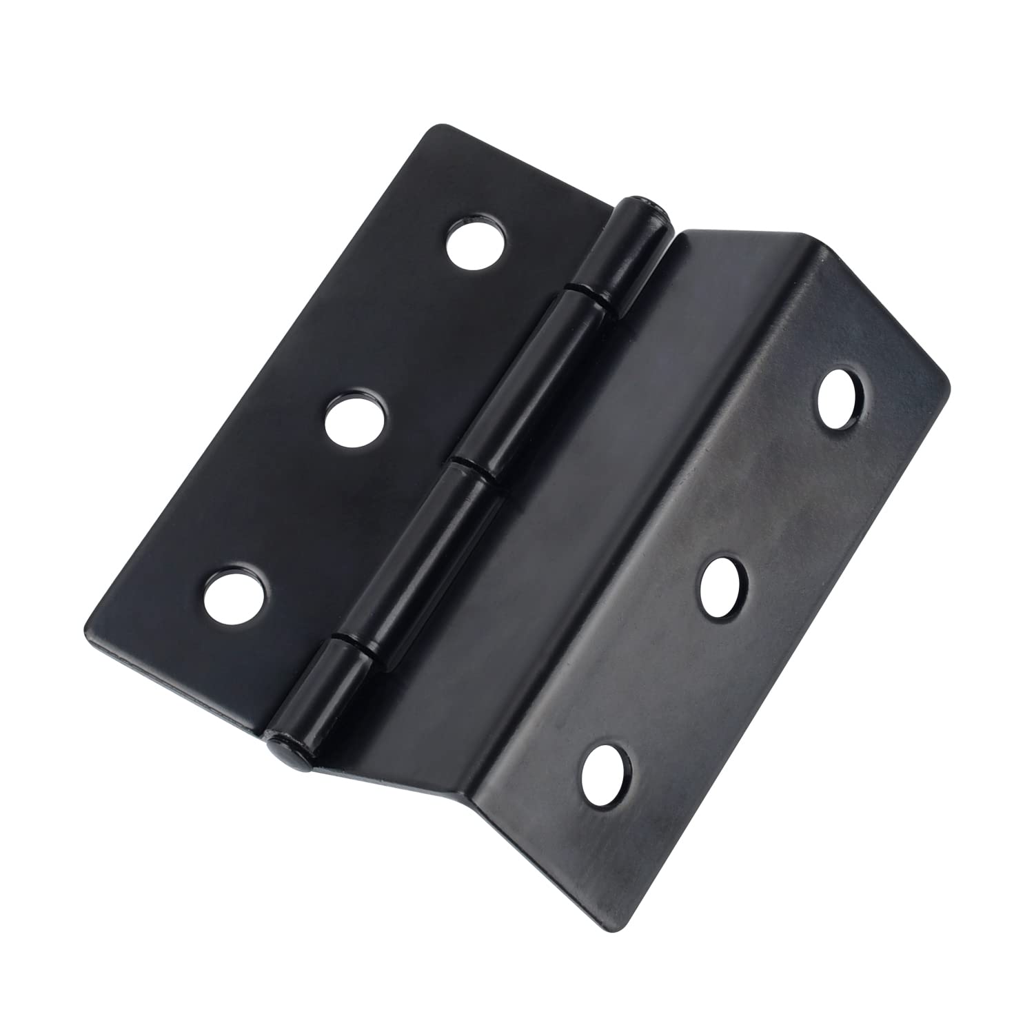 10 Pack 3” Chest Hinges Black, 1/4” Pin Dia, 1/16” Thickness, Swing Clear Hinge, Expandable Cabinet Door Hinges Offset Hinge for Storage Bench