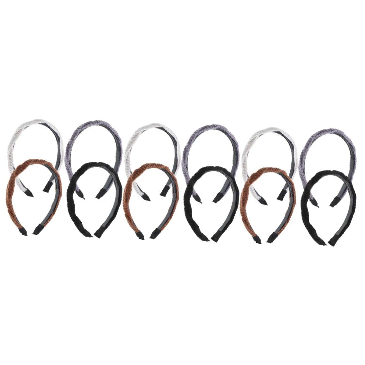 FRCOLOR 12stücke Teiliges Modischer Gestrickter Haarbänder Für Damen Elastische Haarschmuck-accessoires Für Verschiedene Anlässe Und Outfits