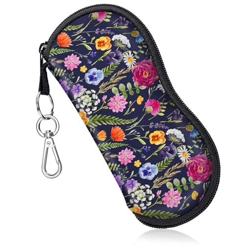 Étui souple en néoprène Swooflia pour lunettes enfants femmes hommes avec zip