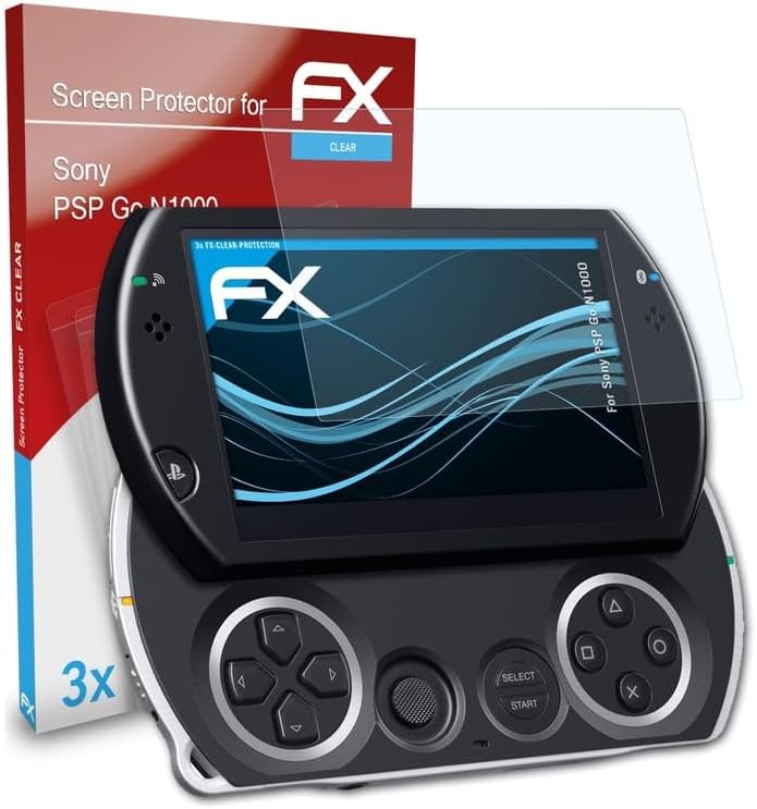 Miniatura 3 de Película protectora de pantalla compatible con Sony PSP Go N1000 Protector de pantalla, película protectora FX ultra transparente (3X)